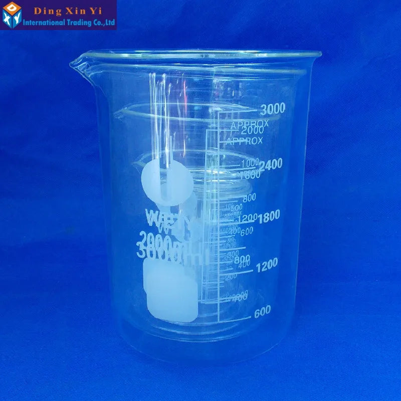 5Pcs Glass Beaker Set 5/10/25/50/100ml Borosilicate Glass Laboratory Measuring Cup Glassware School Study Lab Educational Supply