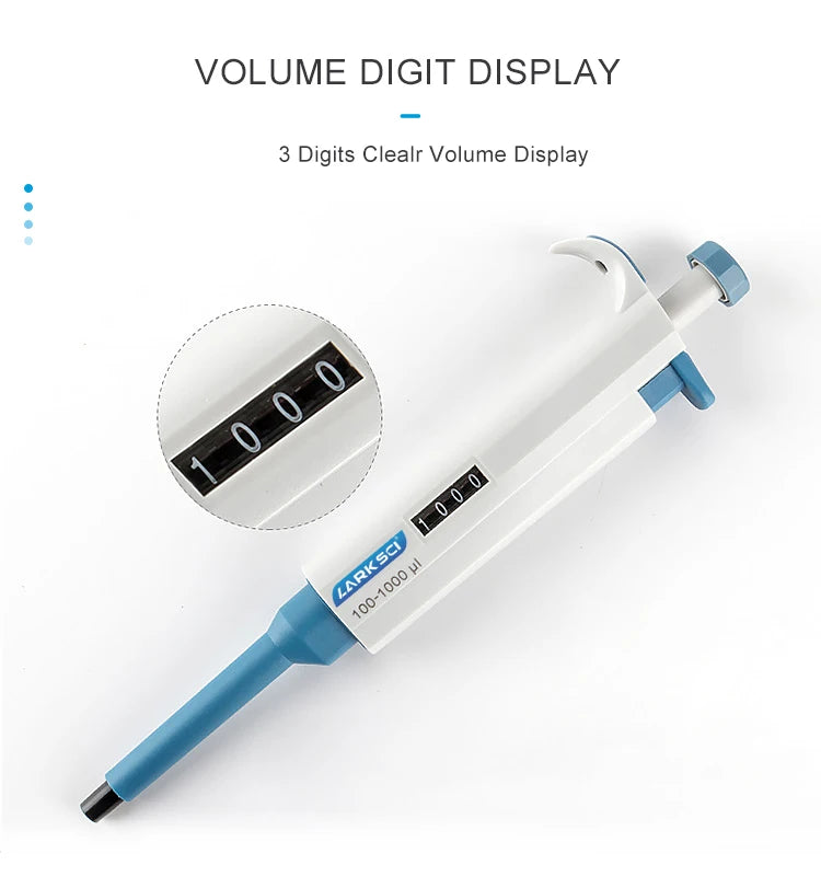 Larksci Equipment Laboratory Pipette Single Channel Pipette Adjustable Micropipette For Pipettor Tips