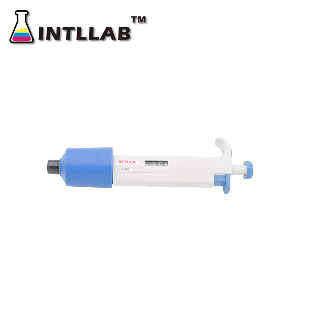 INTLLAB MicroPipette Gun For Biology/Chemistry Lab Single Channel Adjustable Volume Pipette with Tips