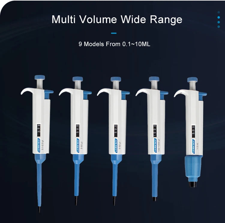 Larksci Equipment Laboratory Pipette Single Channel Pipette Adjustable Micropipette For Pipettor Tips