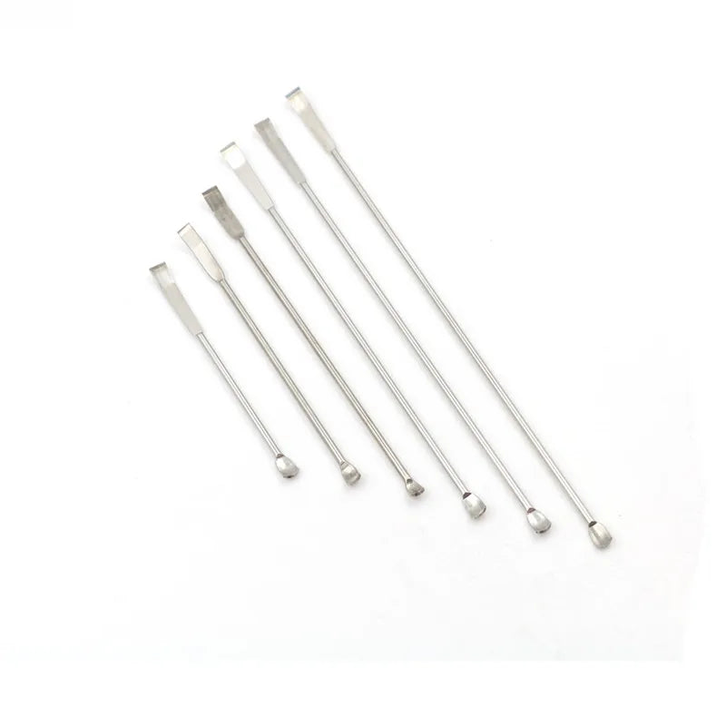 1pc Stainless Steel Lab Micro Spatula Medicine Spoon Scoop Shovel Pharmacy 100mm / 125mm / 150mm / 180mm / 200mm / 220mm