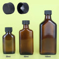 30/50/100ml Amber Dram Glass Bottle With Screw Cone Caps Cone Liner Polycone Caps Glass / Dropper Reagent Eye Pipette  Dripper