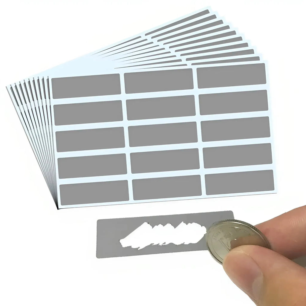Set of 100 1.9x0.6-Inch Scratch-Off Labels – view 2