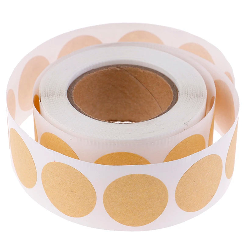 Set of 500 2.5cm Kraft Round Labels – view 8