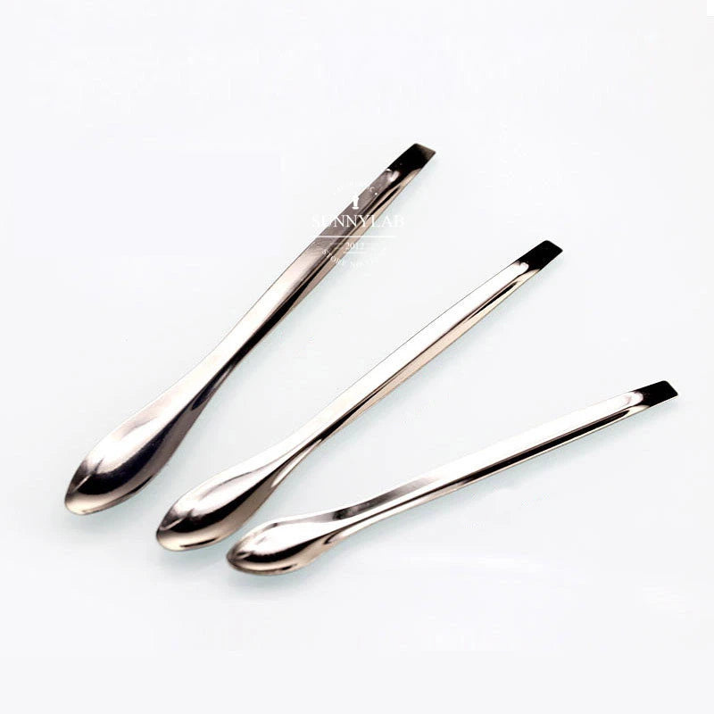 3pcs/set (10/12/14cm) Lab Stainless Steel Medicinal Sample Weighing Spoon in School Experiment Equipment