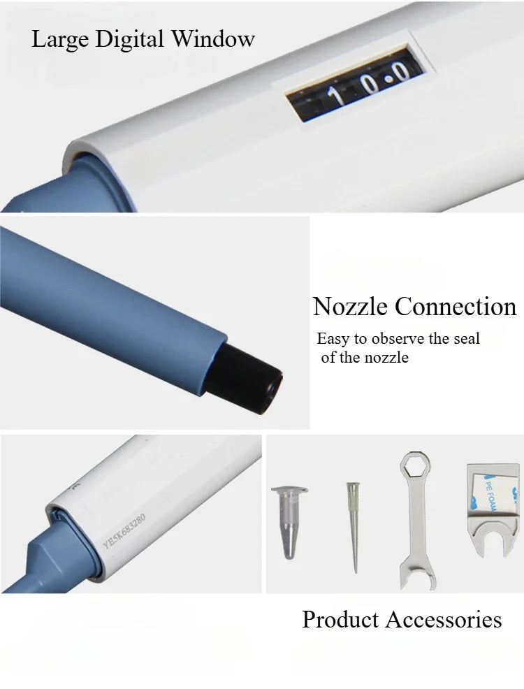100-1000ul Laboratory Pipette Plastic Single Channel Digital Adjustable Micropipette Lab Equipment With Pipette Tips