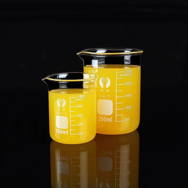 1 Set Lab Borosilicate Glass Beaker All Sizes Chemical Experiment Laboratory Equipment All Sizes