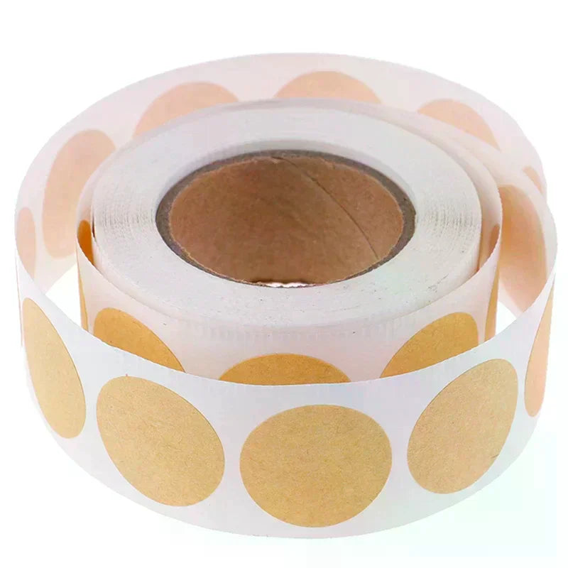 Set of 500 2.5cm Kraft Round Labels – view 2