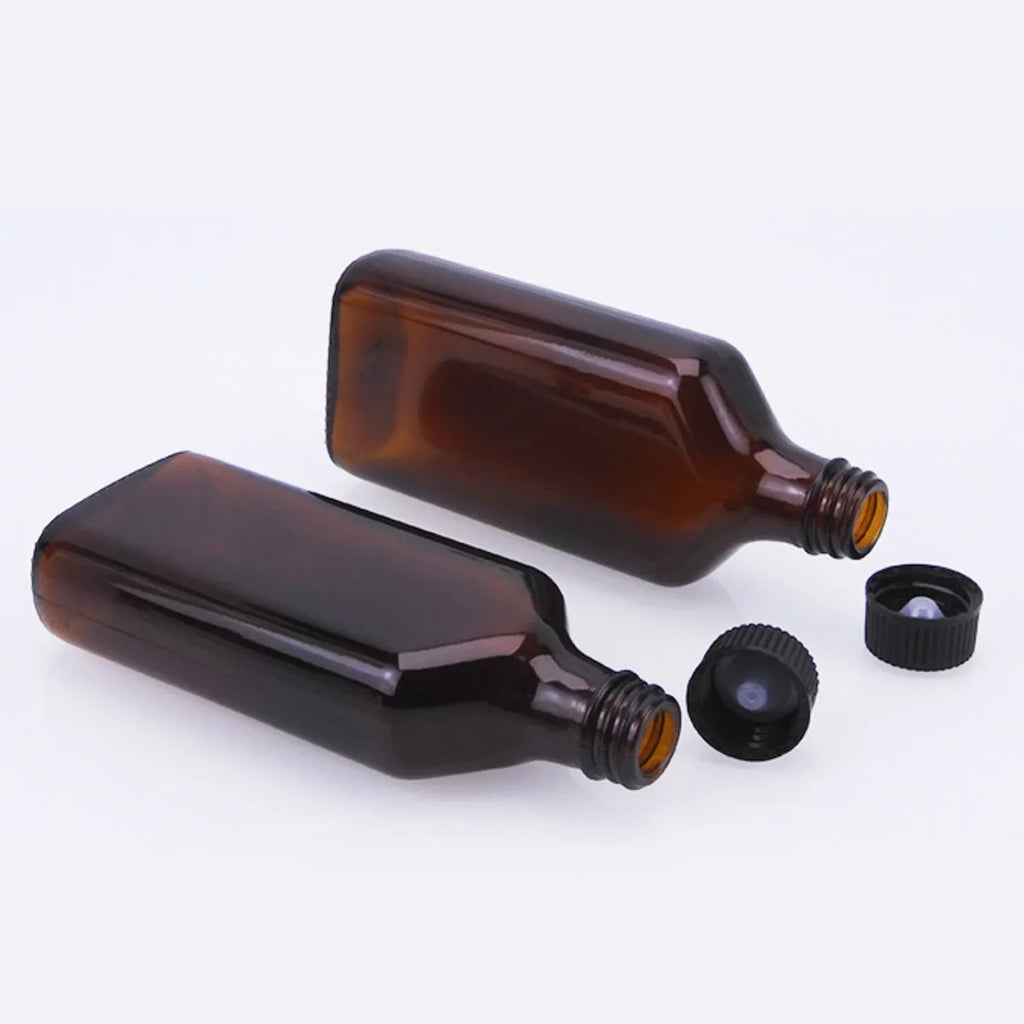 30/50/100ml Amber Dram Glass Bottle With Screw Cone Caps Cone Liner Polycone Caps Glass / Dropper Reagent Eye Pipette  Dripper