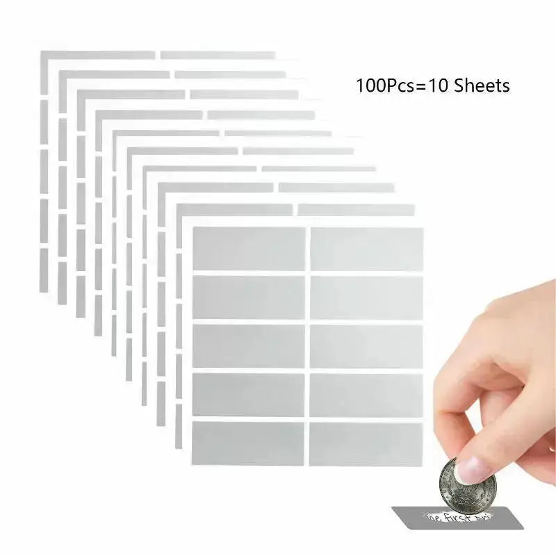 Set of 100 1.9x0.6-Inch Scratch-Off Labels – view 3
