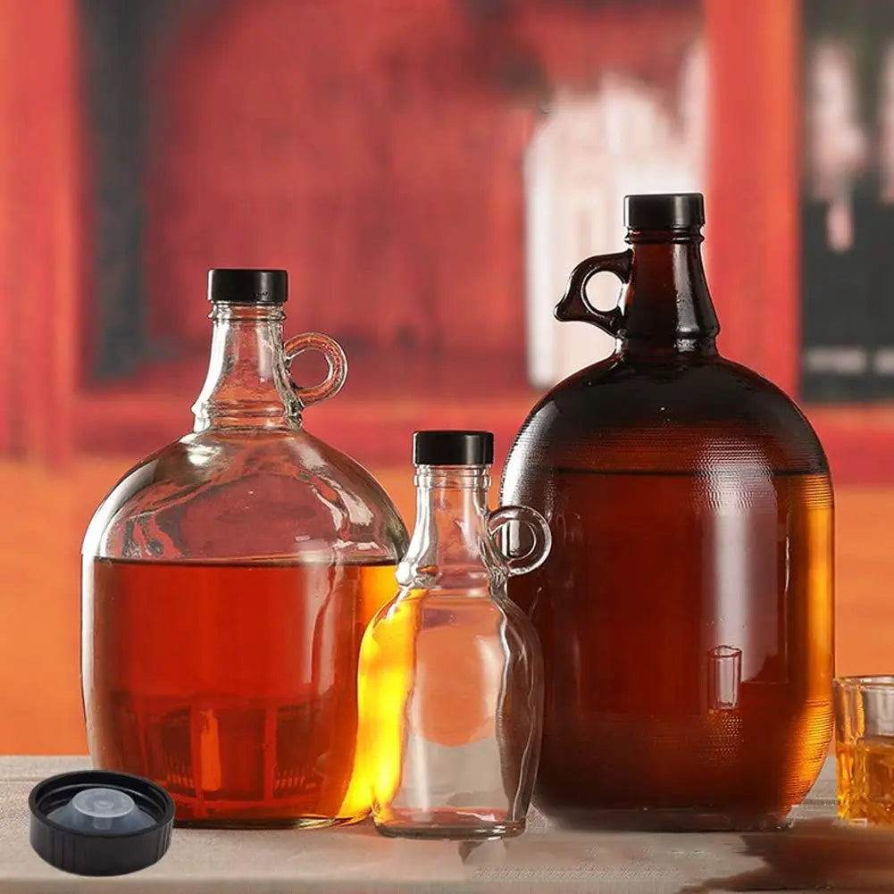12Pcs 28/33/38mm Poly Seal Screw Growler Caps Plastic Lids Amber Boston Glass Beer Bottles Poly Cone Cap Brewing Wine Jug Cap