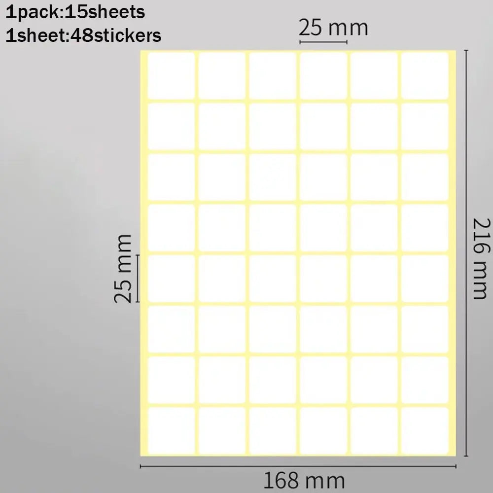 Square Matte Write-On Labels – view 7