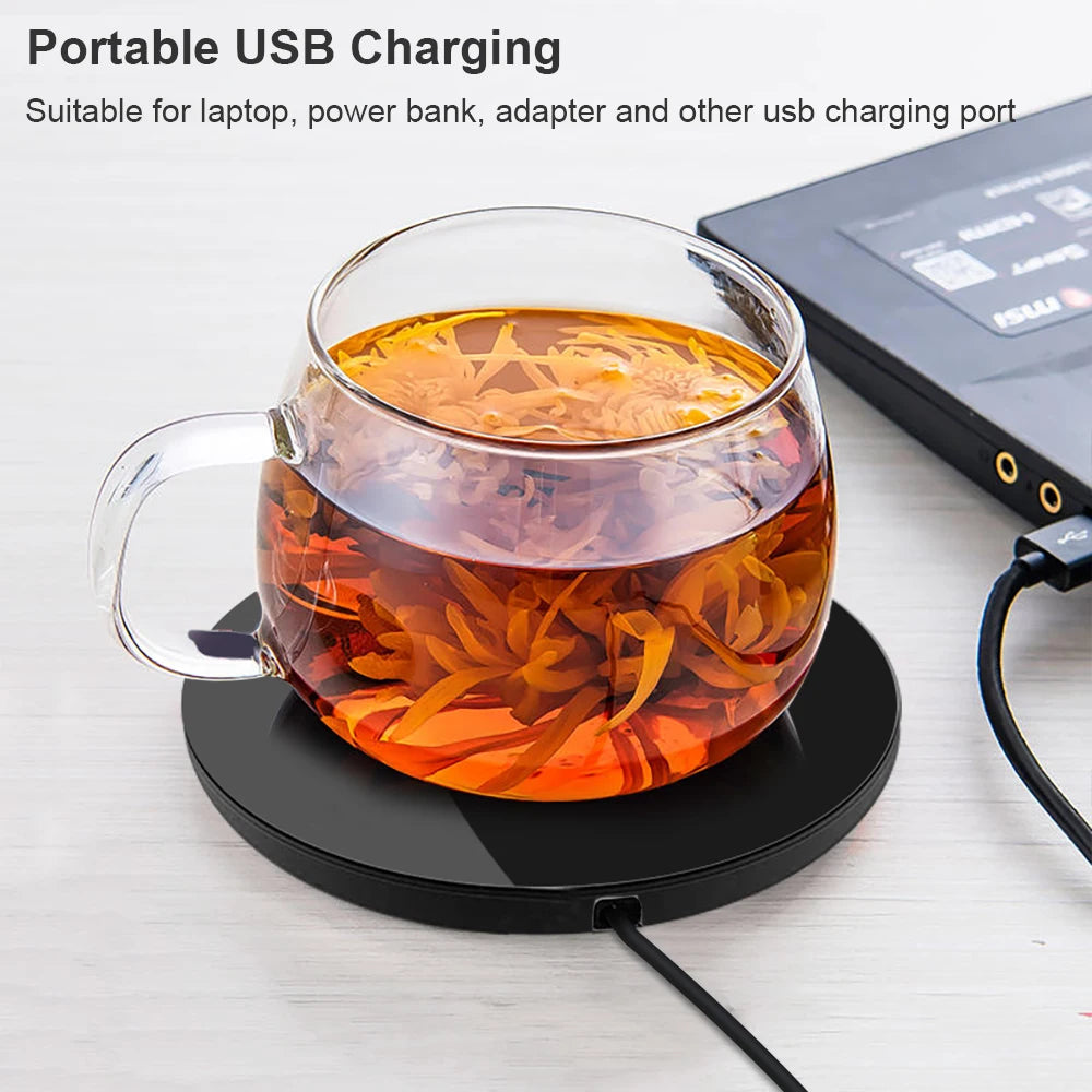 Mug Warmer USB Coffee Cup Heater Electic Milk Tea Coffee Cup Warmer Thermostatic Heating Coaster Cup Mug Warmer for Office Home