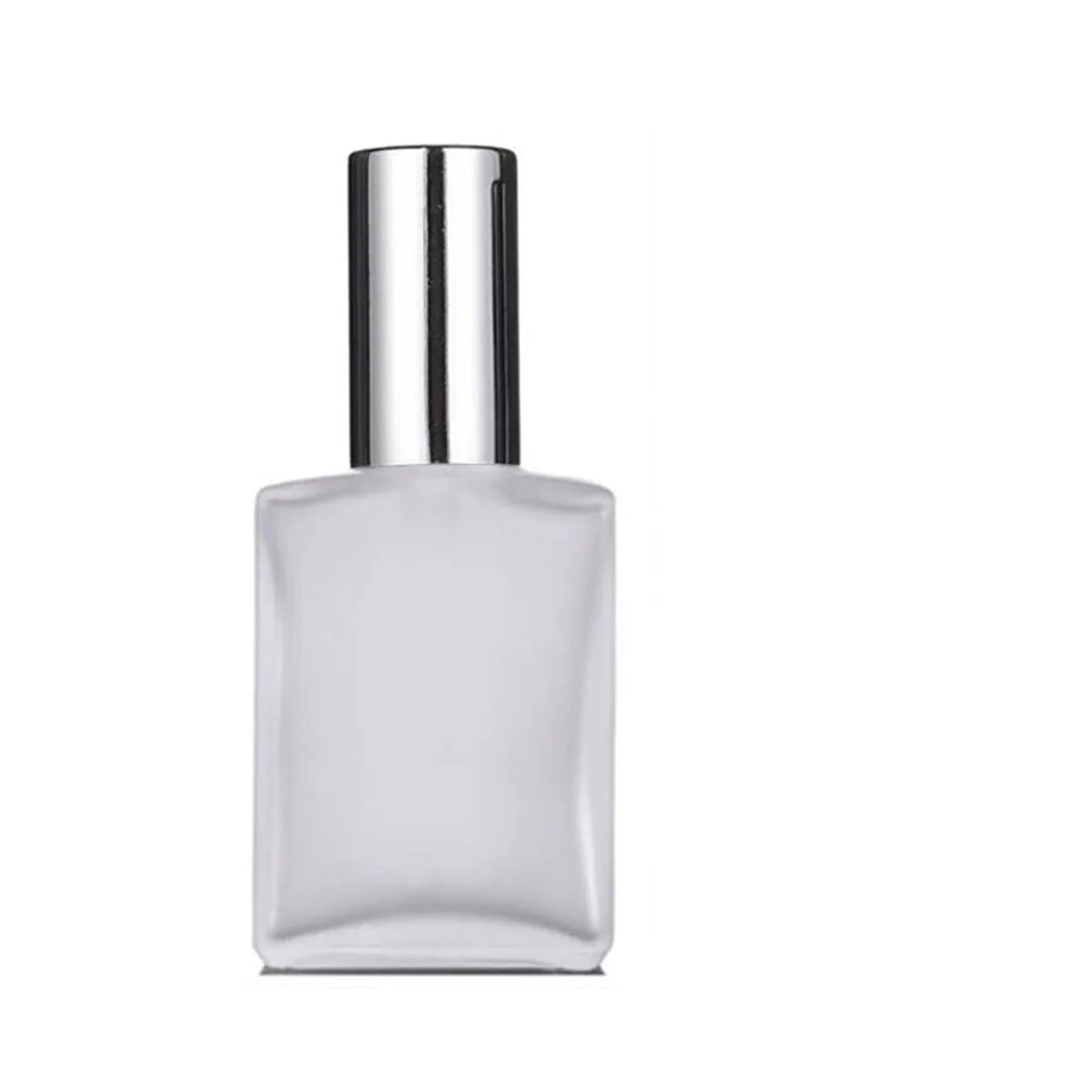 1X 3X Glass Perfume Spray Bottle 15ml 30ml 50ml 100ml Essential Oils Perfume Clear Frosted Black Bottle Atomizer Refillable Flat