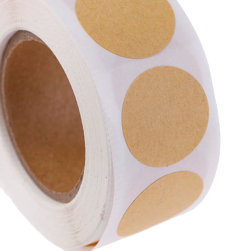 Set of 500 2.5cm Kraft Round Labels – view 12