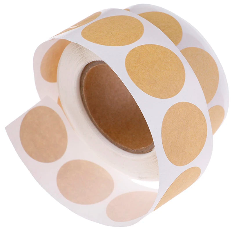 Set of 500 2.5cm Kraft Round Labels – view 6
