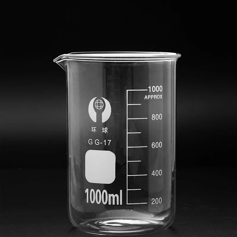 1 Set Lab Borosilicate Glass Beaker All Sizes Chemical Experiment Laboratory Equipment All Sizes