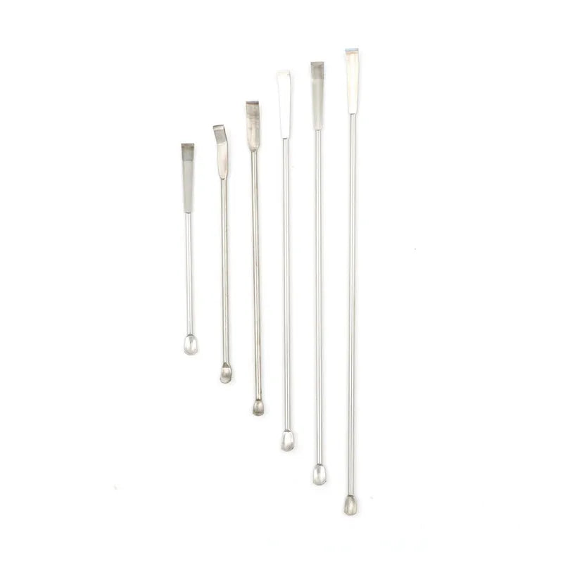 1pc Stainless Steel Lab Micro Spatula Medicine Spoon Scoop Shovel Pharmacy 100mm / 125mm / 150mm / 180mm / 200mm / 220mm
