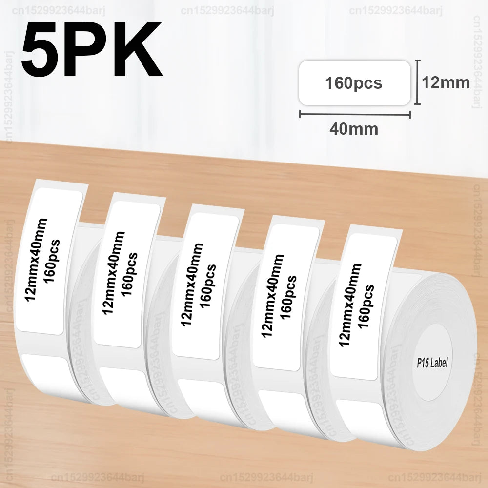 Set of 5 15x30mm Thermal Label Rolls – view 26