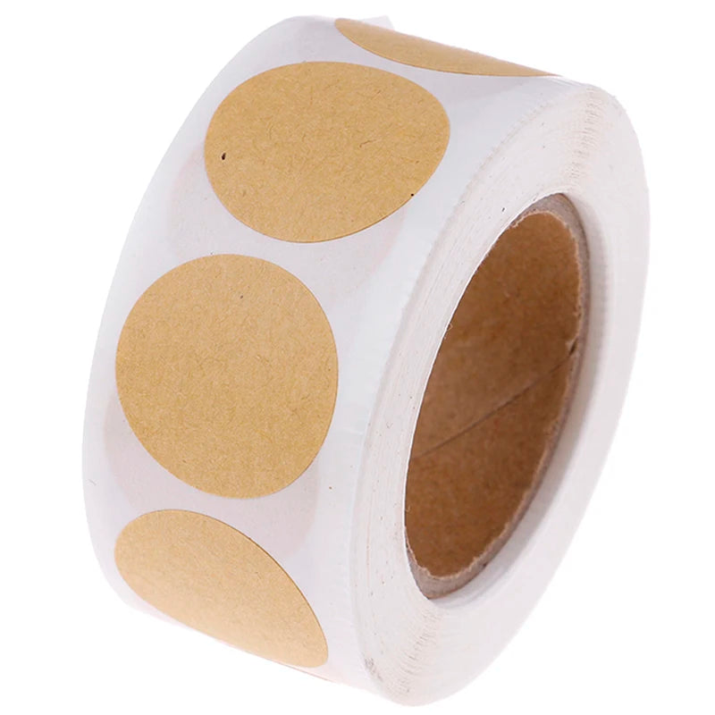 Set of 500 2.5cm Kraft Round Labels – view 5
