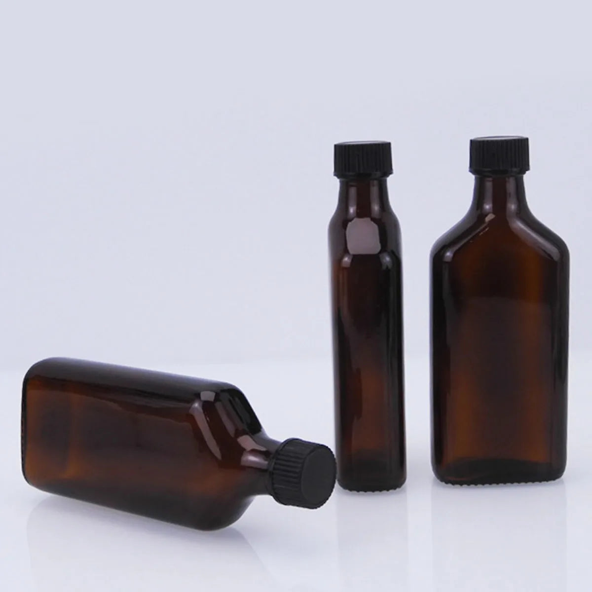 30/50/100ml Amber Dram Glass Bottle With Screw Cone Caps Cone Liner Polycone Caps Glass / Dropper Reagent Eye Pipette  Dripper