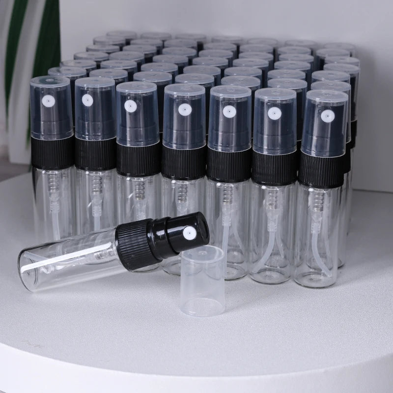 50/batch 3ml High Quality Clear Glass Perfume Bottle Ultra Fine Mist Moisturizing Spray Bottle Mini Cologne Perfume Bottle