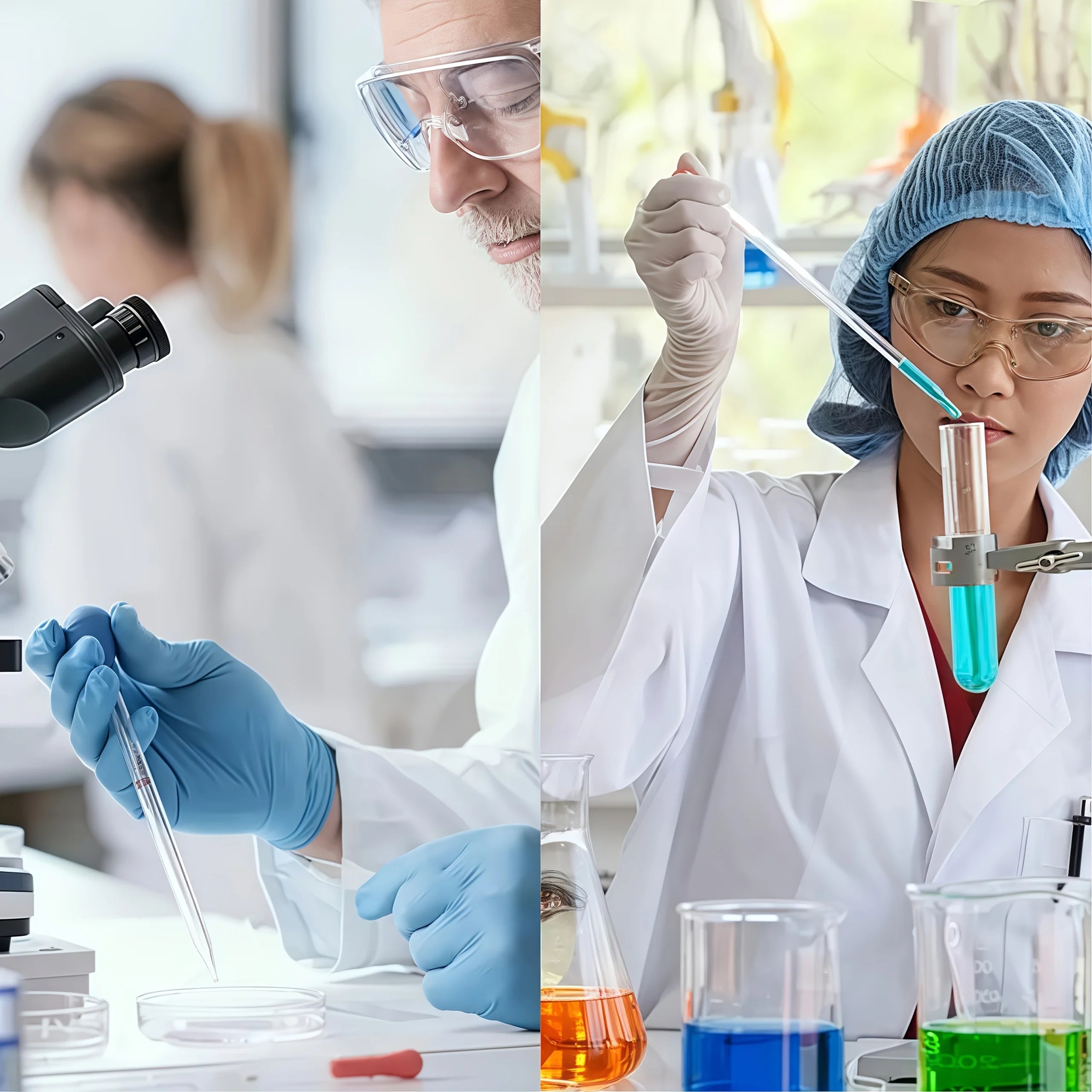 Glass pipette, glass dropper 3ML/10ML with glass stirring rod, cleaning brush 2PCS/4PCS