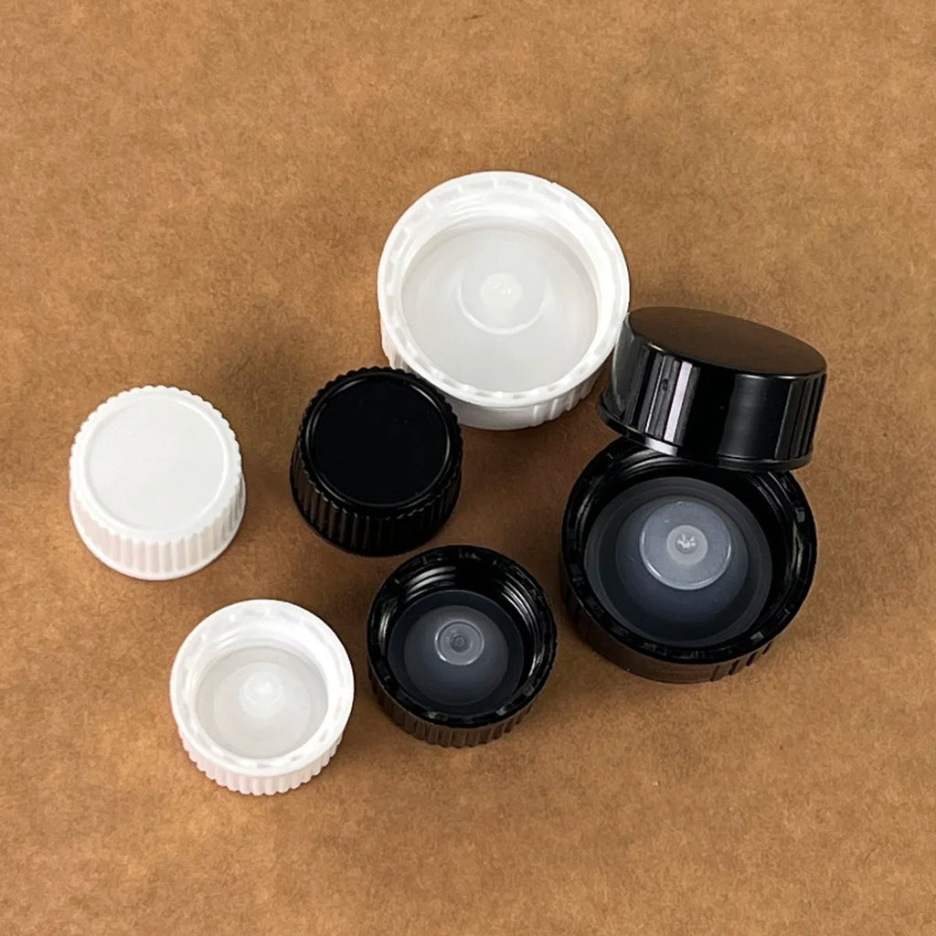 20x Cone Liner Drum Cap Polycone Caps / Lids Screw Cap Black / White Color 18mm 20mm 22mm 28mm