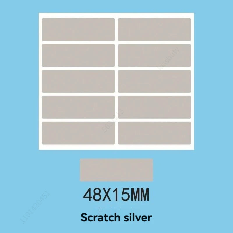 Set of 100 1.9x0.6-Inch Scratch-Off Labels – view 7