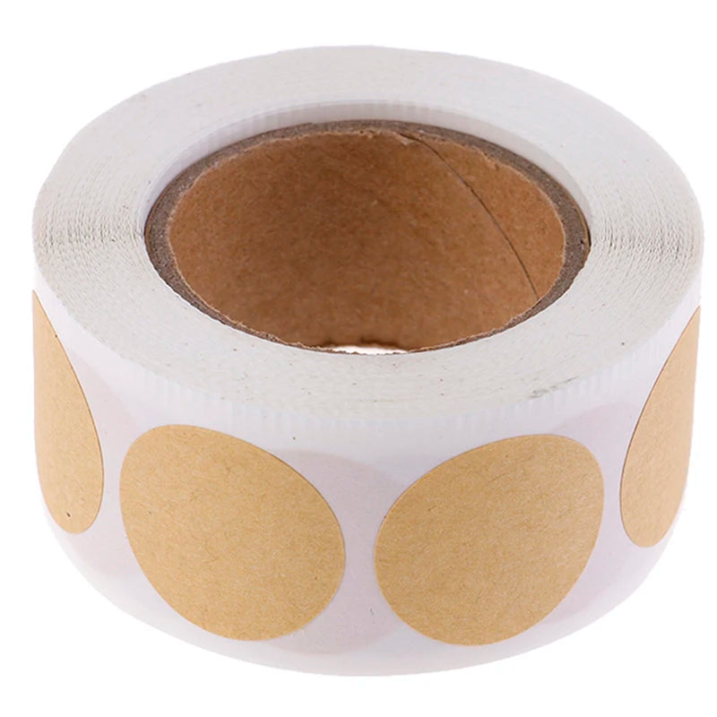 Set of 500 2.5cm Kraft Round Labels – view 10