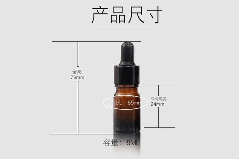 10pcs 5ml 10ml 15ml 30ml 50ml Amber Glass Dropper Bottle With Dropper Pipettes Empty Drop Bottle Perfume Bottle Containers