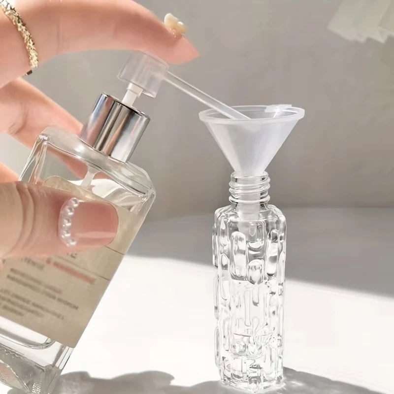 1/3/5PCS 10ml Glass Perfume Spray Bottles, Equipped With Rose Gold Aluminum Nozzle, Can Be Refilled, And Tools Can Be Delivered