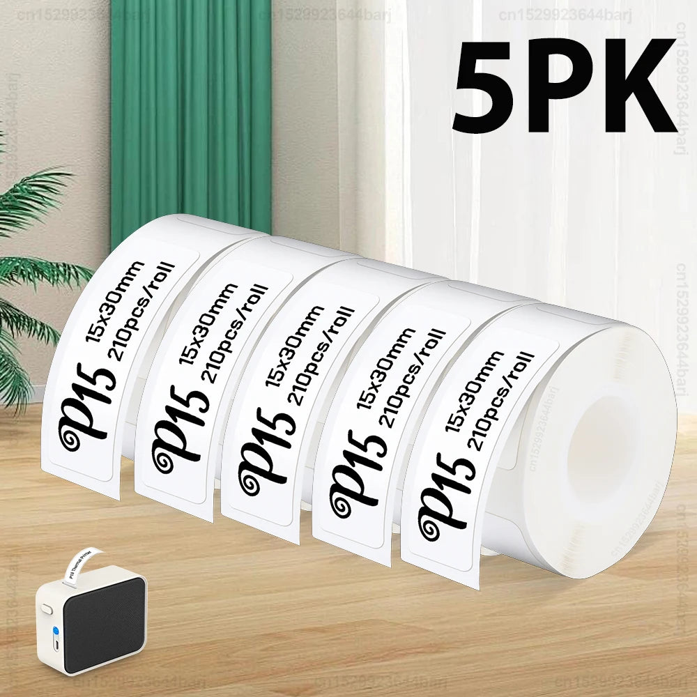 Set of 5 15x30mm Thermal Label Rolls – view 7