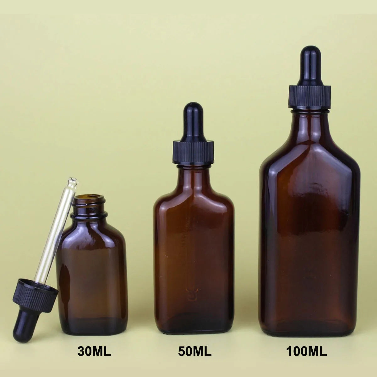 Amber Dram Glass Bottle