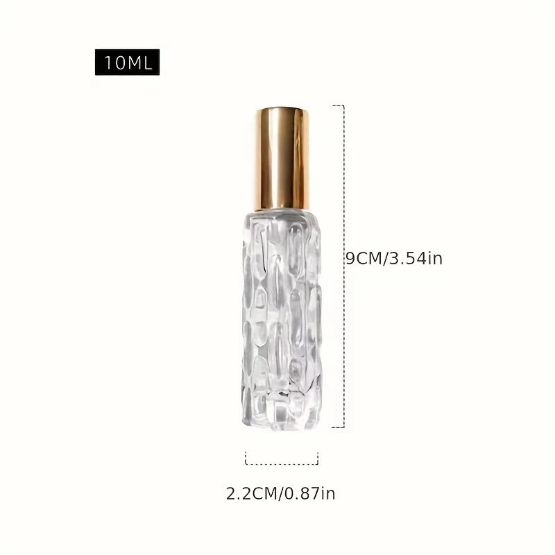 1/3/5PCS 10ml Glass Perfume Spray Bottles, Equipped With Rose Gold Aluminum Nozzle, Can Be Refilled, And Tools Can Be Delivered