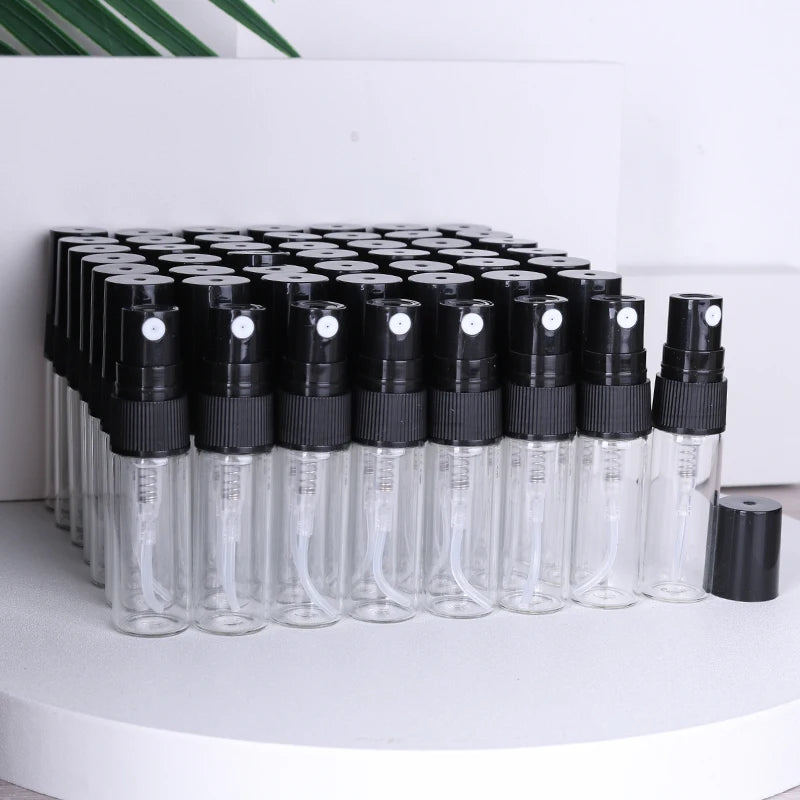 50/batch 3ml High Quality Clear Glass Perfume Bottle Ultra Fine Mist Moisturizing Spray Bottle Mini Cologne Perfume Bottle