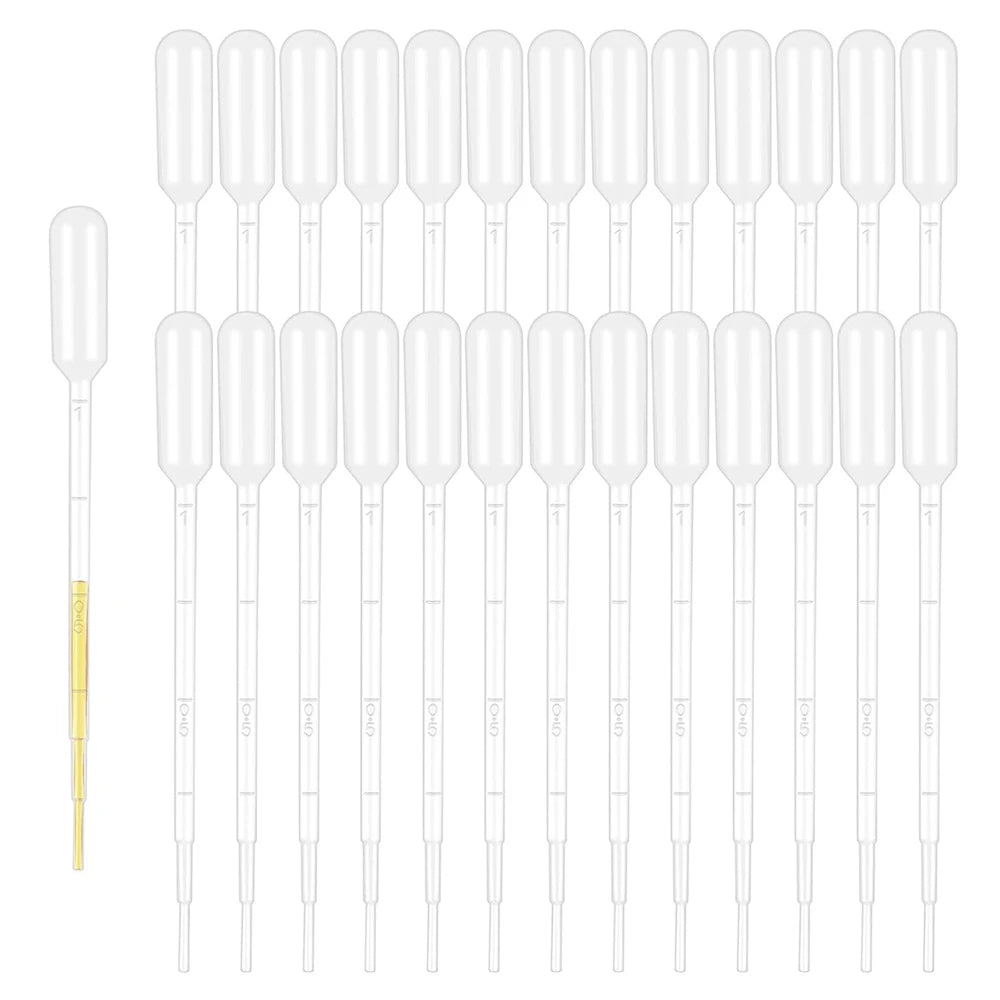 10/100Pcs Plastic Pipettes 3ml Transparent Transfer Pipette Droppers Epoxy Resin Casting Scientific Experiment Liquid Extraction