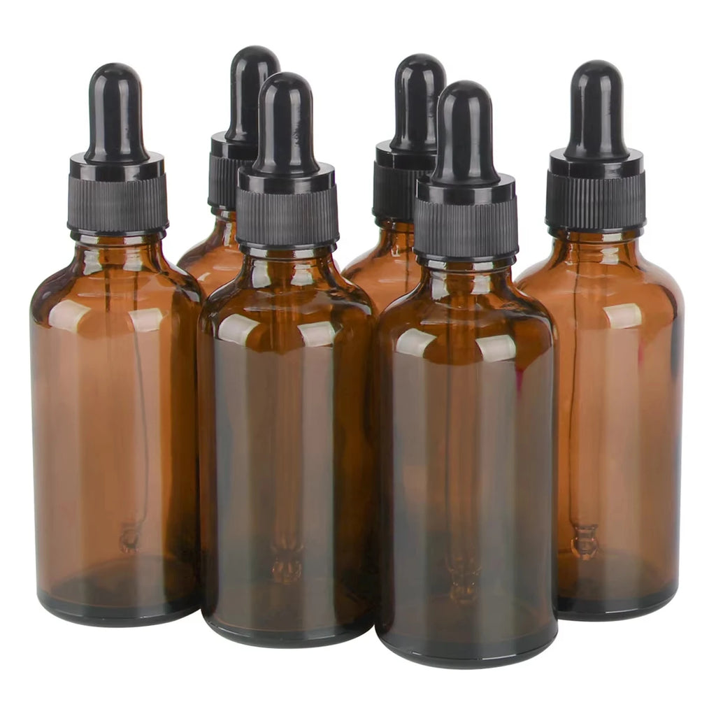 12pcs 30ml amber light proof glass essential oil bottle with glass dropper for essential oil sample cosmetics perfume travel