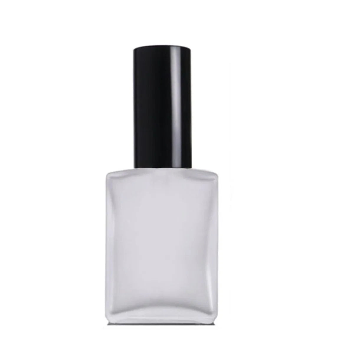 1X 3X Glass Perfume Spray Bottle 15ml 30ml 50ml 100ml Essential Oils Perfume Clear Frosted Black Bottle Atomizer Refillable Flat