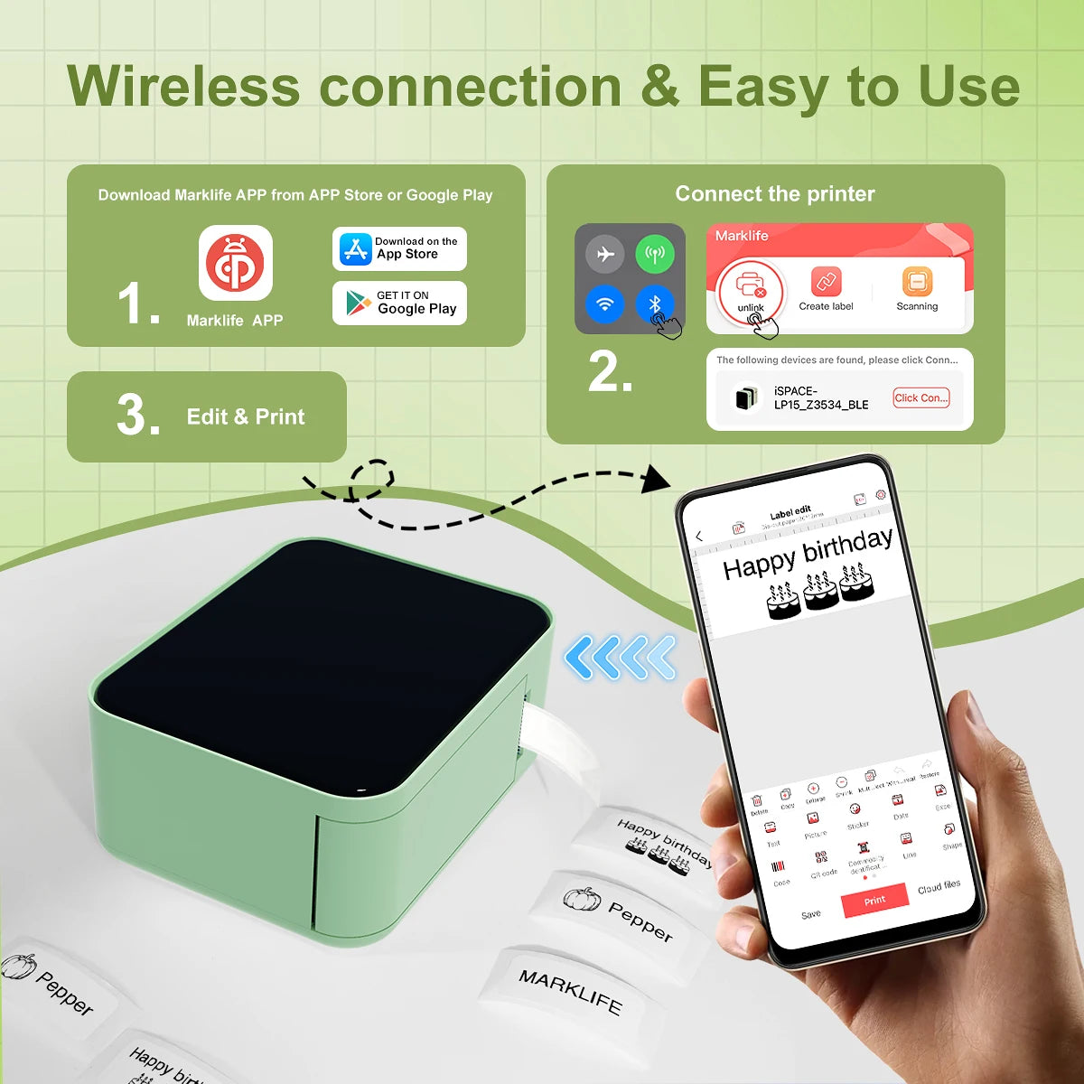 Marklife P15 Portable Thermal Printer