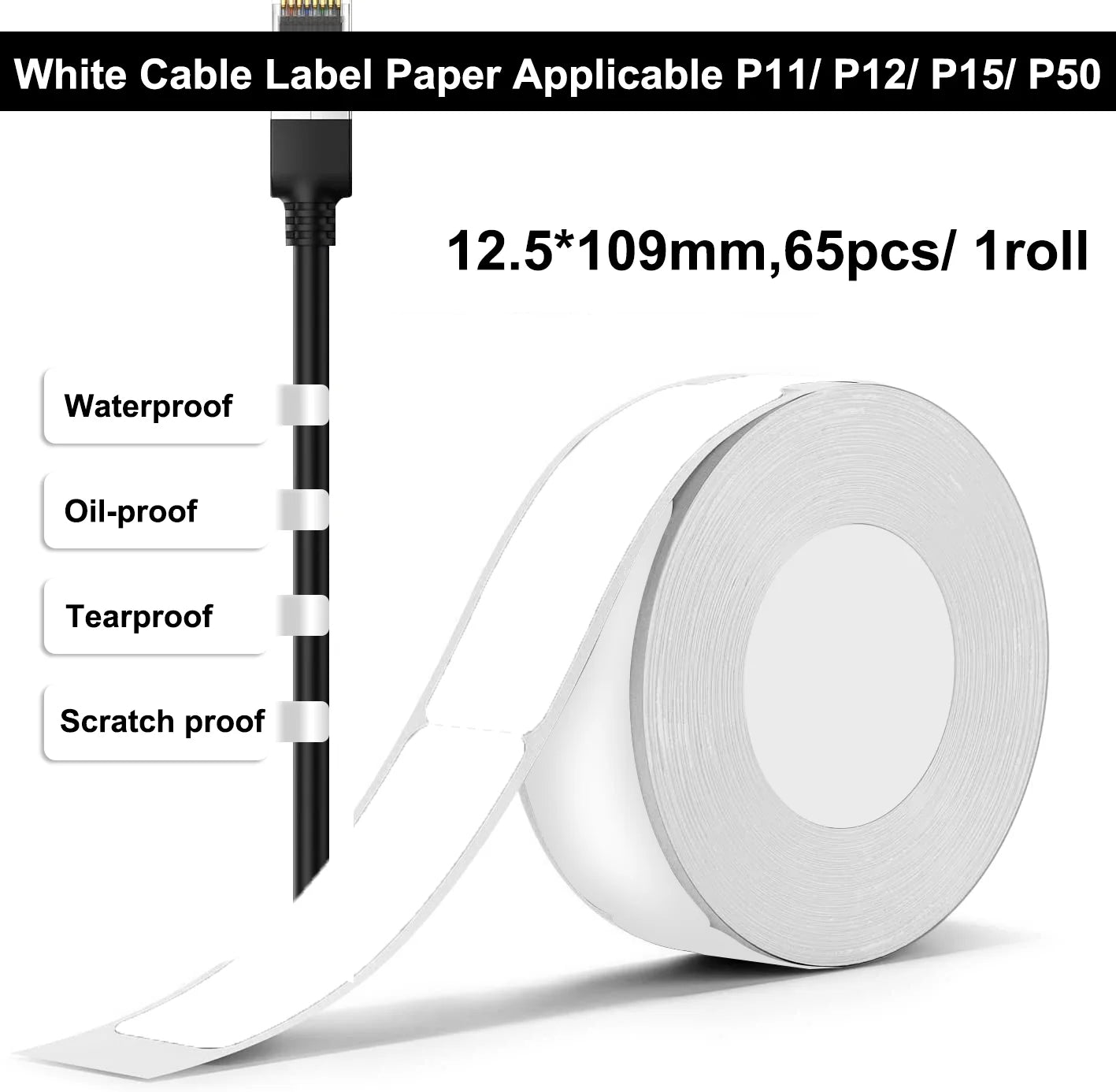Thermal Label Tape Roll for Mini Label Printers – view 23