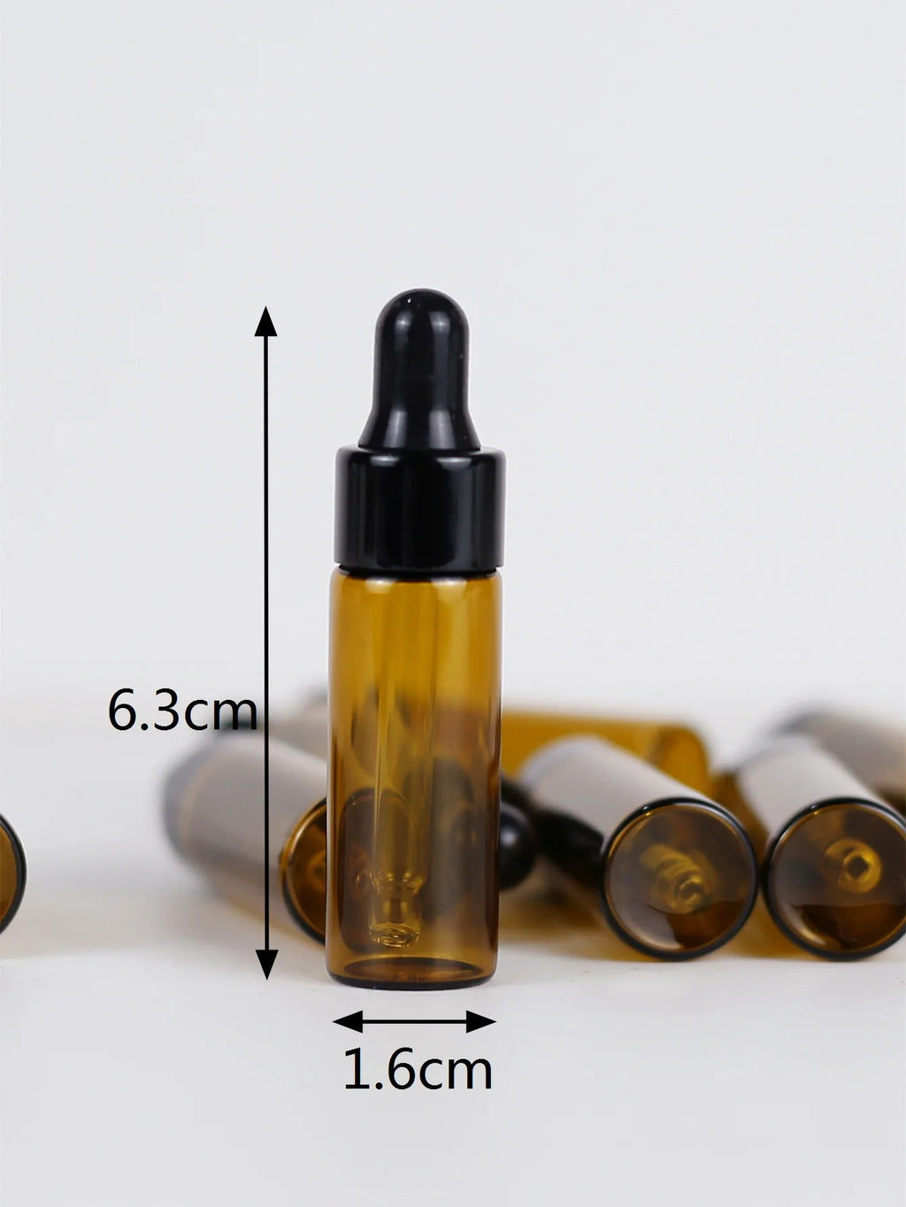 10pcs 5ml Amber Dropper Glass Bottles Cute Essential Oil Bottles with Eye Dropper for Perfume