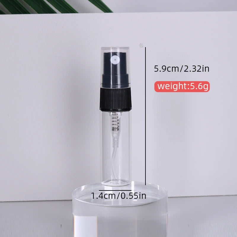 50/batch 3ml High Quality Clear Glass Perfume Bottle Ultra Fine Mist Moisturizing Spray Bottle Mini Cologne Perfume Bottle